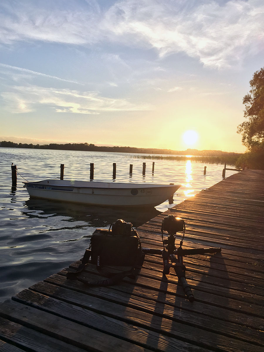 Sonnenuntergang in Zarrentin am Schaalsee Making Off