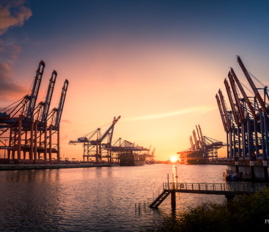 Waltershofer Damm – Fotografieren im Hamburger Hafen Waltershofer Damm Hamburg Fotospot Sonnenuntergang